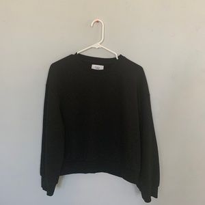 zara black sweatshirt
